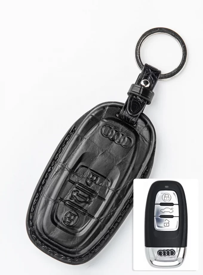 Кожаный чехол для ключа Audi из кожи крокодила TM-813