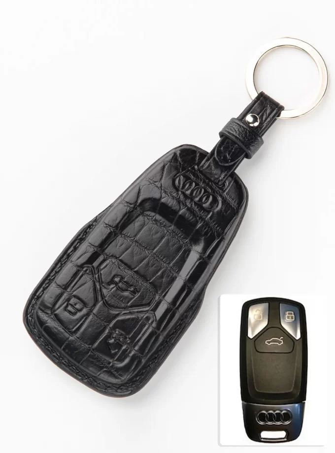 Кожаный чехол для ключа Audi из кожи крокодила TM-913