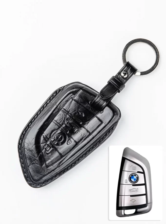 Кожаный чехол для ключа BMW из кожи крокодила TM-815
