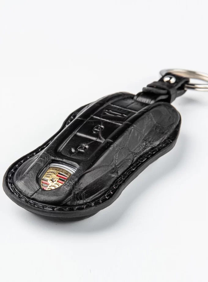 Кожаный чехол для ключа Porsche из кожи крокодила TM-905