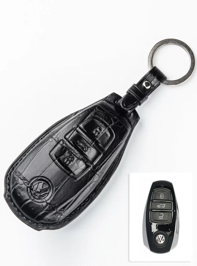 Кожаный чехол для ключа Volkswagen из кожи крокодила TM-900
