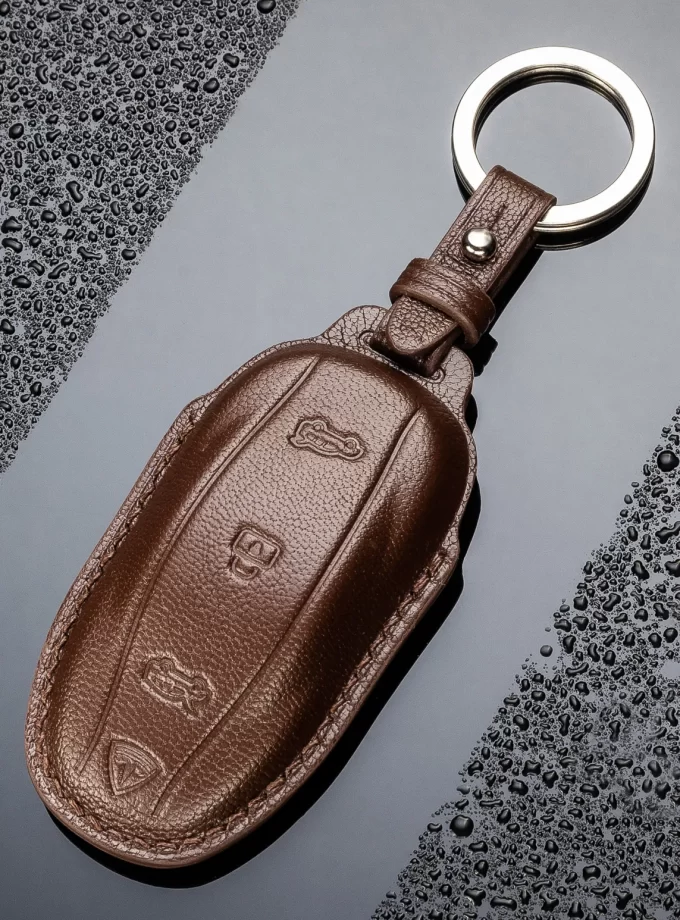 Кожаный чехол для ключа Tesla Model S TM-941